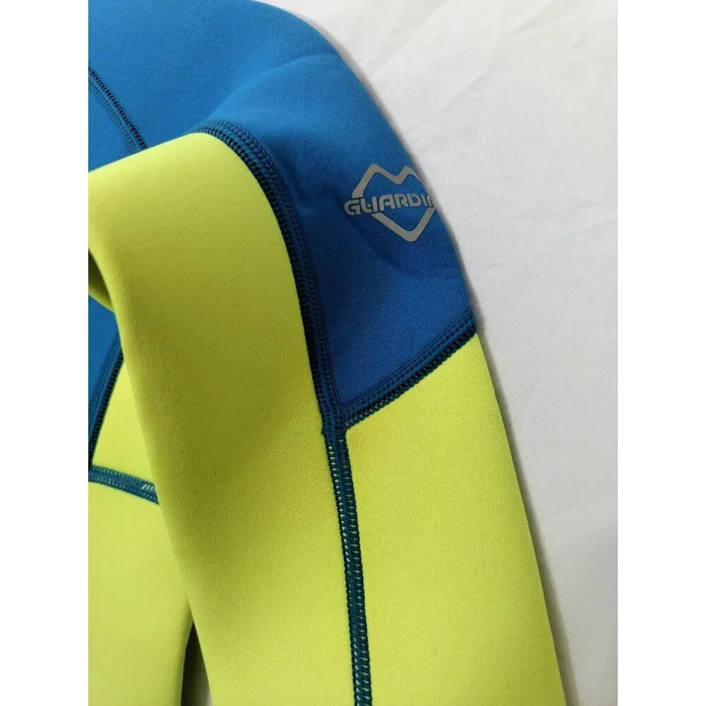 Hevto Youth Wetsuit – Neoprene Full Suit – Size 14 Slim – Blue/Green – NWT